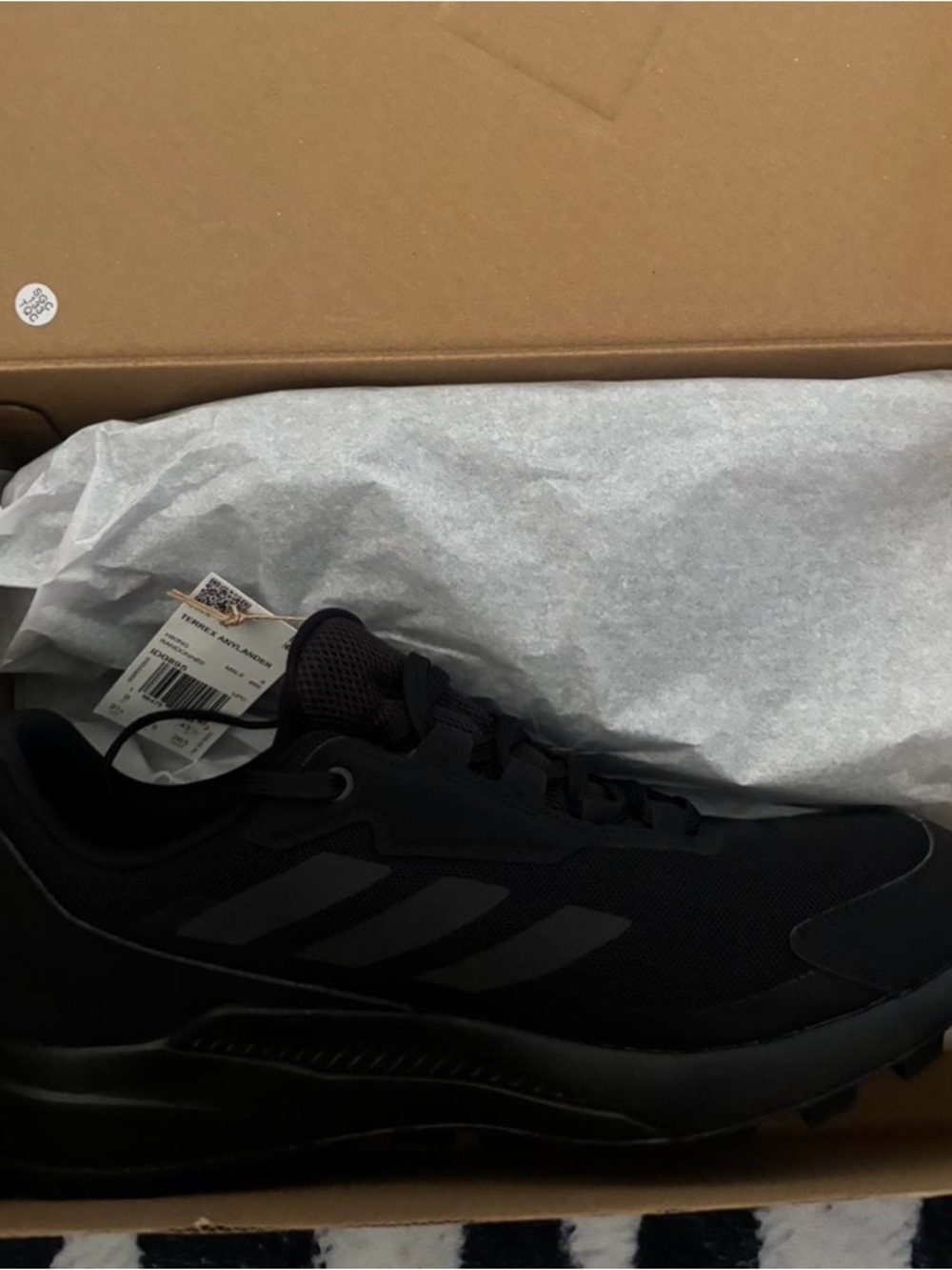 Men's Black Adidas Terrex Hiking Sneakers
